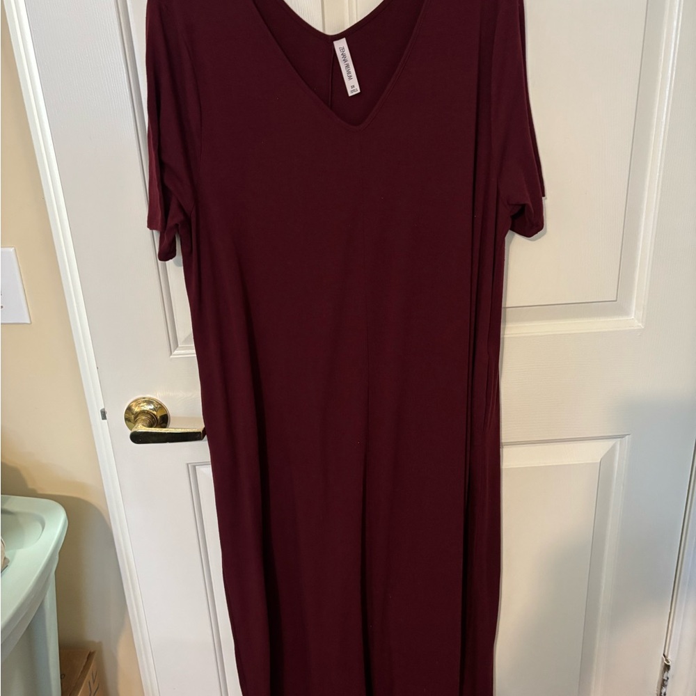 Zenana Outfitters Deep Burgundy Maxi Dress